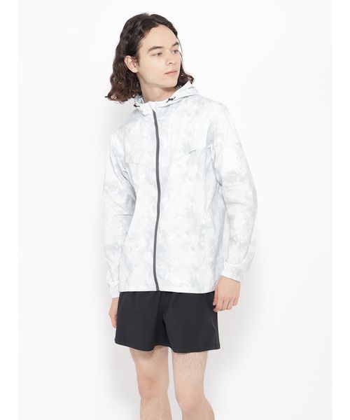 セール】for RUN 軽量撥水ストレッチ ウインドプリントジャケット MENS