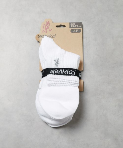 ar/mg(エーアールエムジー)/【63】【SX－M03】【GRAMICCI】BASIC SHORT SOCKS/ホワイト