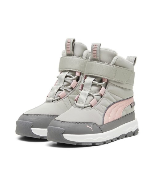 PUMA(PUMA)/キッズ プーマ エボルブ ピュアテックス ブーツ 17－21cm/SMOKEYGRAY-FUTUREPINK-PUMAWHITE