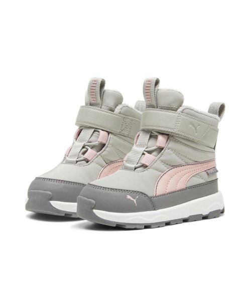 PUMA(プーマ)/ベビー プーマ エボルブ ピュアテックス ブーツ 12－16cm/SMOKEYGRAY-FUTUREPINK-PUMAWHITE