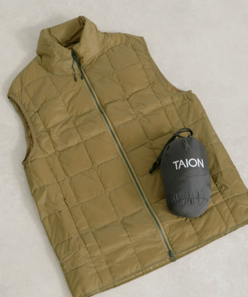 TAION HI NECK W－ZIP DOWN VEST(505674106) | アイテムズアーバン