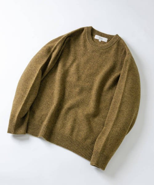 URBAN RESEARCH ROSSO(URBAN　RESEARCH　ROSSO（MEN）)/『XLサイズあり』シェットランドウールクルーネックニット/KHAKI