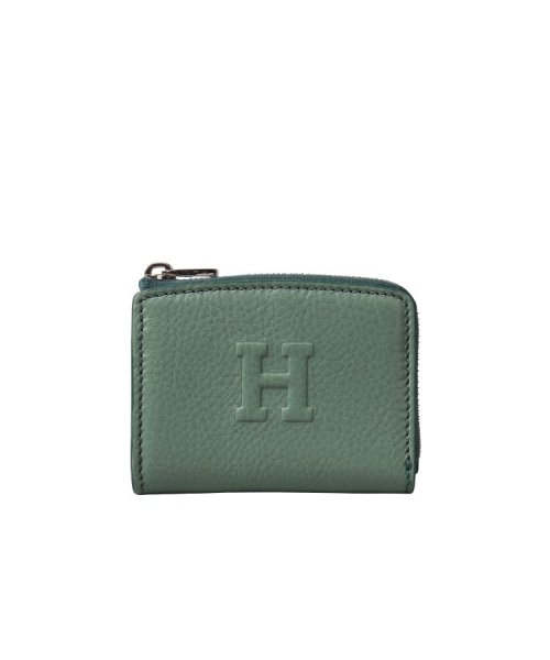 HIROFU(HIROFU)/【ソープラ】ミニ財布 レザー コインケース カードケース 本革/フォググリーン（423）