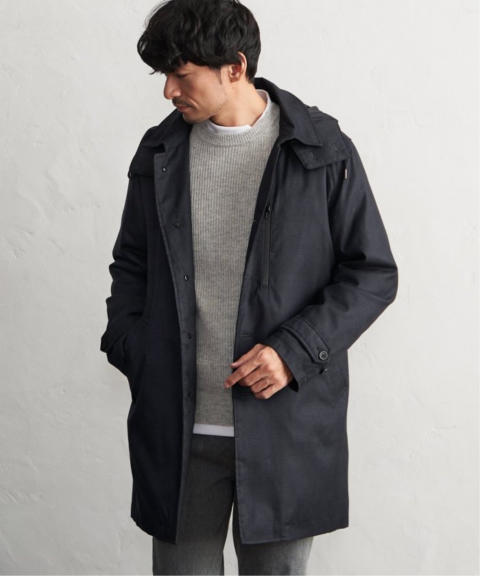 ◆ ikka イッカ ステンカラーコート 中綿ライナー ロング コート XL