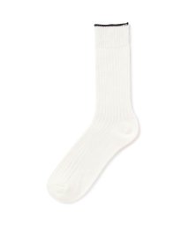 B'2nd(ビーセカンド)/MARCOMONDE（マルコモンド）＠military cotton ribbed socks(mens)/ホワイト