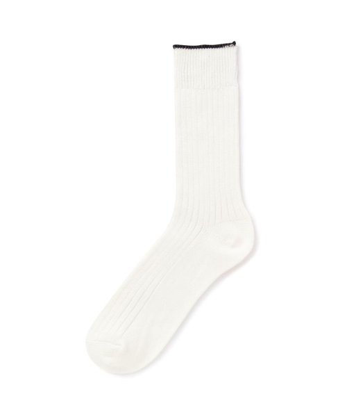 B'2nd(ビーセカンド)/MARCOMONDE（マルコモンド）＠military cotton ribbed socks(mens)/ホワイト