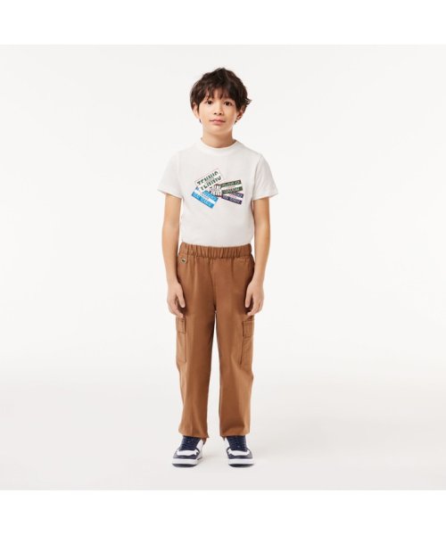 LACOSTE KIDS(ラコステ　キッズ)/JUNIORストレッチカーゴパンツ/ブラウン