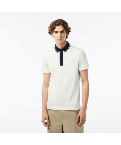 LACOSTE Mens(ラコステ　メンズ)/ボーダーカラー1933ポロシャツ/ホワイト