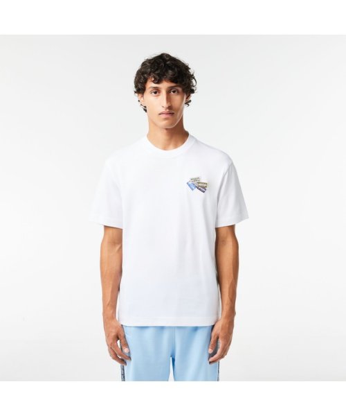 LACOSTE Mens(ラコステ　メンズ)/スポーツタグパッチクルーネックTシャツ/ホワイト