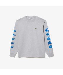 LACOSTE Mens/タイムラインクロックスリーブプリント長袖Tシャツ/505674817