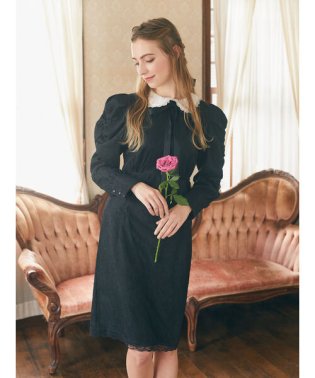 Maison de FLEUR Petite Robe/リボン襟付きレースワンピース/505675415