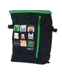 cinemacollection/マインクラフト ジュニアリュック KIDSボックスリュック ブラック Minecraft カイタックファミリー デイパック ゲームキャラクター グッズ /505675848