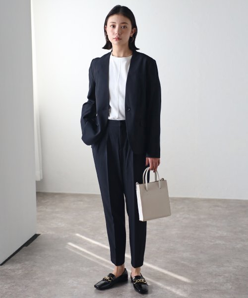 洗える〉機能性シャドーストライプパンツスーツセット(505675956  