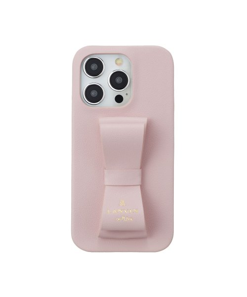 LANVIN en Bleu(Smartphone case)(ランバンオンブルー（スマホケース）)/Slim Wrap Case Stand & Ring Ribbon for iPhone 15 Pro [ Sakura Pink ]/ピンク系