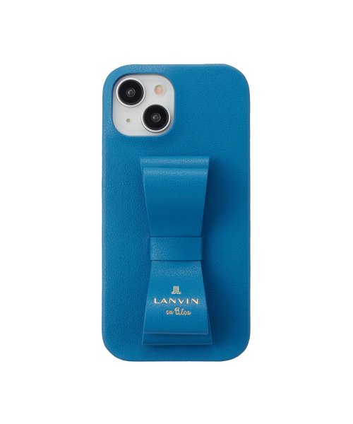 LANVIN en Bleu(Smartphone case)(ランバンオンブルー（スマホケース）)/Slim Wrap Case Stand & Ring Ribbon for iPhone 15 [ Navy ]/ネイビー