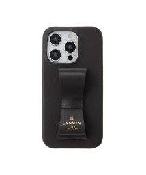 LANVIN en Bleu(Smartphone case)/Slim Wrap Case Stand & Ring Ribbon for iPhone 15 Pro [ Black ]/505676246