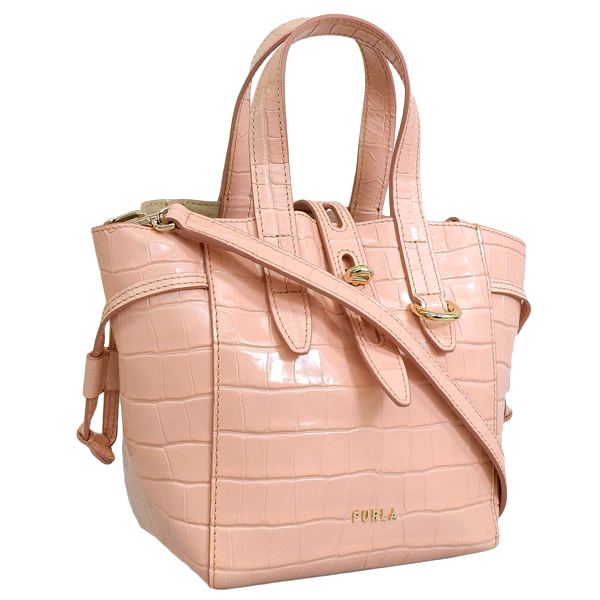 FURLA フルラ NET MINI TOTE ネット ミニ トート バッグ 斜めがけ ショルダー バッグ 2WAY レザー