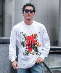 CavariA/CavariA 天竺フラワーコラージュロンTEE 長袖Tシャツ/505676767