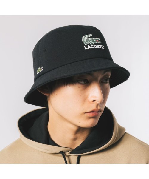 LACOSTE Mens(ラコステ　メンズ)/ベーシックロゴスウェットバケットハット/ブラック