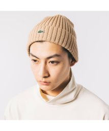 LACOSTE Mens/ワニロゴパッチリブニットキャップ/505678393