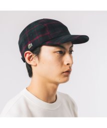 LACOSTE Mens(ラコステ　メンズ)/フランネルチェックジェットキャップ/ダークグリーン