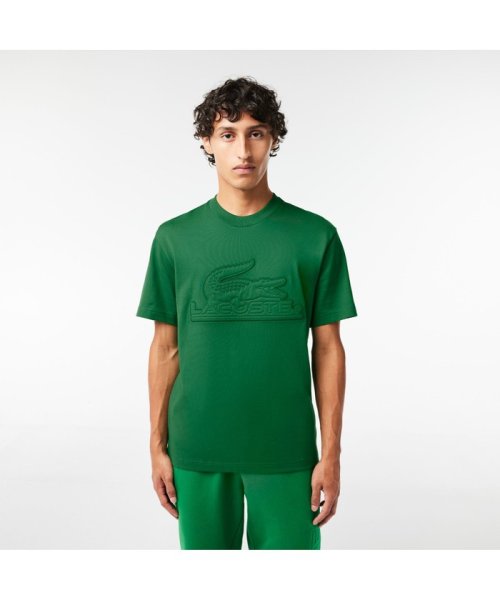 LACOSTE Mens(ラコステ　メンズ)/オーバーサイズワニロゴパッチクルーネックTシャツ/グリーン