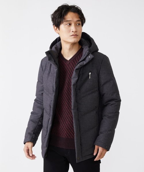 MK homme(エムケーオム)/WEB LIMITED【限定カラー】PRIMEFLEX ドビープリントダウンブルゾン/ダークグレー（93）