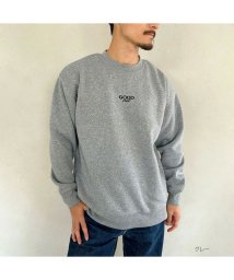 MAC HOUSE(men)(マックハウス（メンズ）)/GOOD CREW グッド クルー 刺繍スウェット QGC/00103FW/グレー