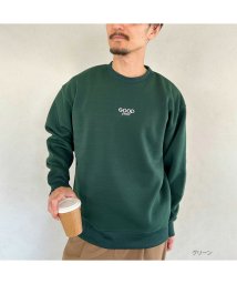 MAC HOUSE(men)(マックハウス（メンズ）)/GOOD CREW グッド クルー 刺繍スウェット QGC/00103FW/グリーン