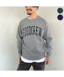 MAC HOUSE(men)(マックハウス（メンズ）)/GOOD CREW グッド クルー カレッジニット QGC/00101FW/グレー