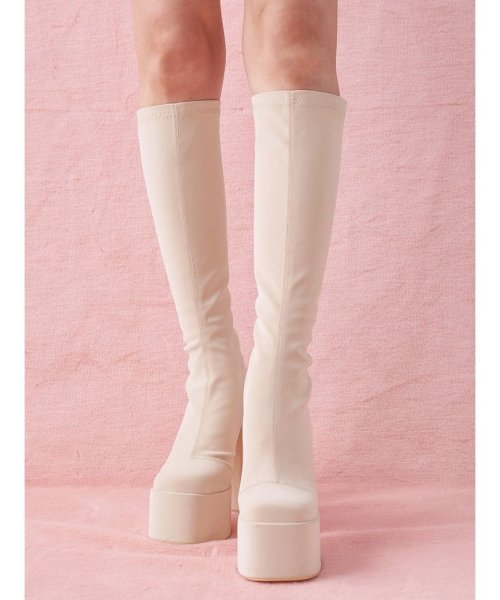 ウルトラストレッチレザーロングブーツ(505476282) | Darich(Darich 