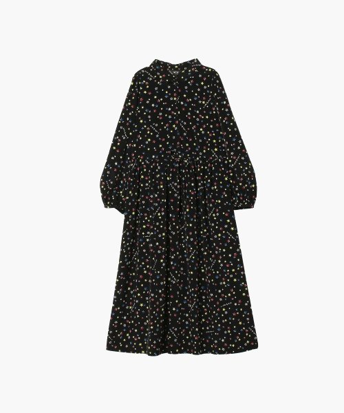 To b. by agnes b. OUTLET(トゥー　ビー　バイ　アニエスベー　アウトレット)/【Outlet】WU84 ROBE カラフルスタープリントドレス/ブラック