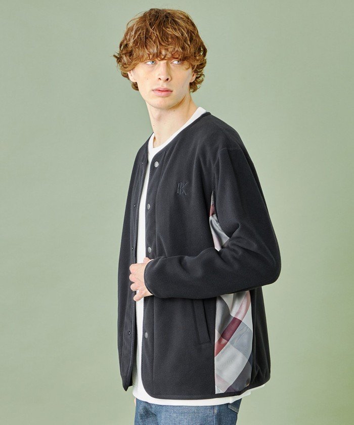 WEB限定】パーシャルチェックフリースカーディガン(505636976)｜HANKYU 