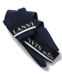 LANVIN en Bleu(JEWELRY)(ランバン　オン　ブルー（ジュエリー）)/タンダンス　ロゴプリント　グログランバレッタ/ネイビー