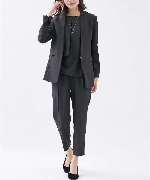 【エニデイカセット】ＮＥＷ！ノーカラージャケット＆バックフレアパンツセットアップ エニデイカセット 税込