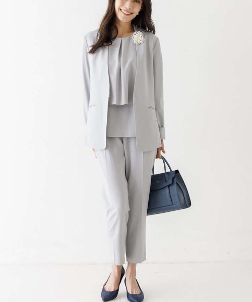 【エニデイカセット】ＮＥＷ！ノーカラージャケット＆バックフレアパンツセットアップ エニデイカセット 税込