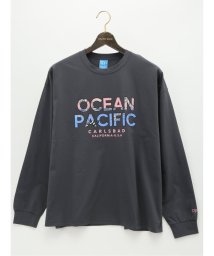 GRAND-BACK(グランバック)/【大きいサイズ】オーシャン パシフィック/Ocean Pacific ロゴプリント クルーネック長袖Tシャツ メンズ Tシャツ カットソー カジュアル インナー/グレー系1
