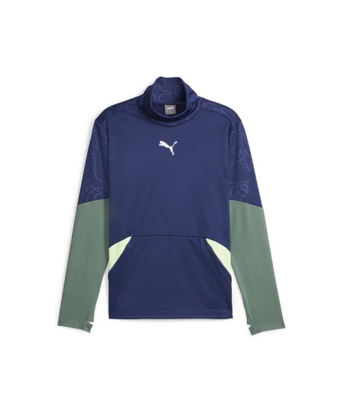 PUMA(プーマ)/メンズ サッカー INDIVIDUAL ウィンターライズ ニットトップ/PERSIANBLUE-EUCALYPTUS