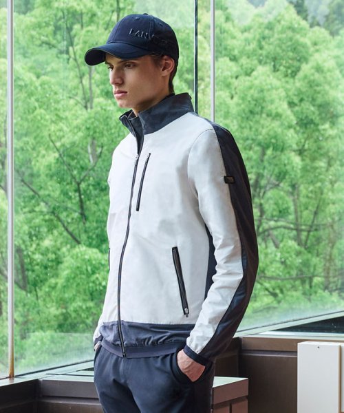 LANVIN SPORT(ランバン スポール)/【宮沢氷魚着用】長袖ブルゾン（HEAT NAVI裏地）/オフホワイト×チャコールグレー