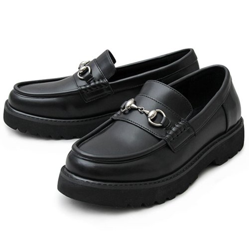 BACKYARD FAMILY(バックヤードファミリー)/glabella PLATFORM SOLE BIT LOAFERS/ブラック