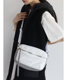 LASUD/フロントZIPショルダーバッグ (white)/505681090