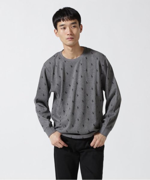 LHP(エルエイチピー)/POLO RALPH LAUREN/ポロラルフローレン/Waffle Long Sleeve Crew Neck/クルーネックシャツ/チャコール