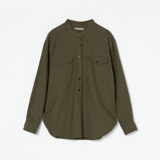 HELIOPOLE/COTTON WOOL MILITARY BIG SHIRT/505681812