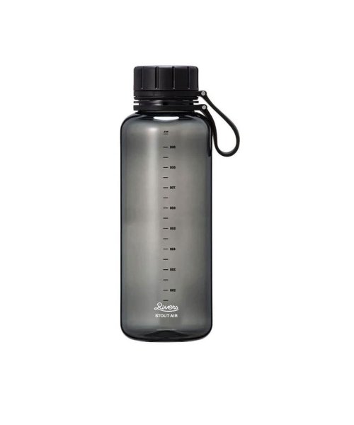 rivers(リバーズ)/リバーズ ボトル Rivers スタウト エア 1000 ドリンクボトル クリアボトル 水筒 1L 大容量 超軽量 BPAフリー プラスチック 耐熱 耐冷 常温/ブラック