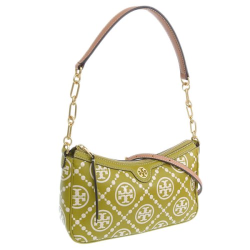 TORY BURCH(トリーバーチ)/TORY BURCH トリーバーチ T MONOGRAMモノグラム コントラスト エンボス ハンド バッグ 斜めがけ ショルダー バッグ  2WAY レザー/グリーン