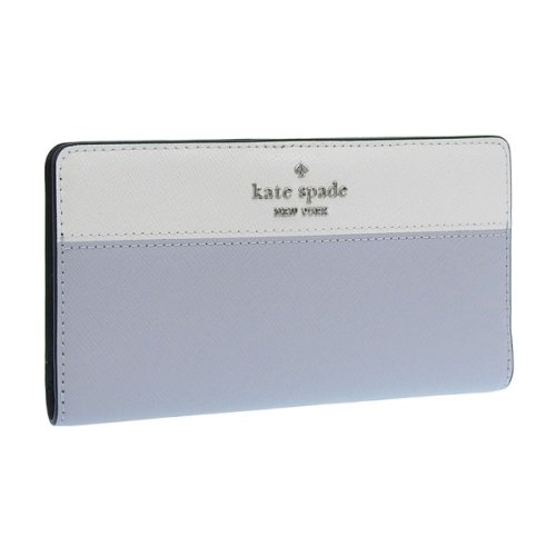 kate spade new york(ケイトスペードニューヨーク)/KATE SPADE ケイトスペード MADISON LARGE SLIM マディソン ラージ スリム 二つ折り 長財布  Lサイズ レザー/グレー