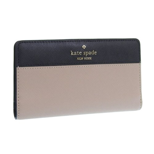 kate spade new york(ケイトスペードニューヨーク)/KATE SPADE ケイトスペード MADISON LARGE SLIM マディソン ラージ スリム 二つ折り 長財布  Lサイズ レザー/ベージュ