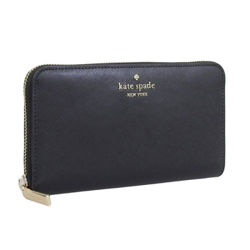 kate spade new york(ケイトスペードニューヨーク)/KATE SPADE ケイトスペード MADISON LARGE マディソン ラージ ラウンドファスナー 長財布  Lサイズ レザー/ブラック