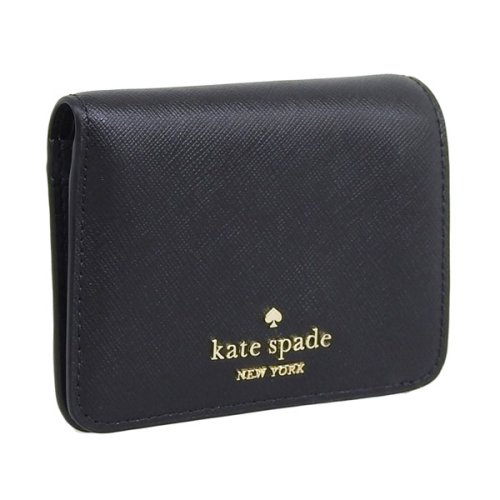 kate spade new york(ケイトスペードニューヨーク)/KATE SPADE ケイトスペード MADISON SMALL マディソン スモール 二つ折り 財布  Sサイズ レザー/ブラック