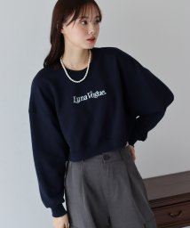 BLUEEAST/Lunaロゴ刺繍クロップドスウェット/505682704